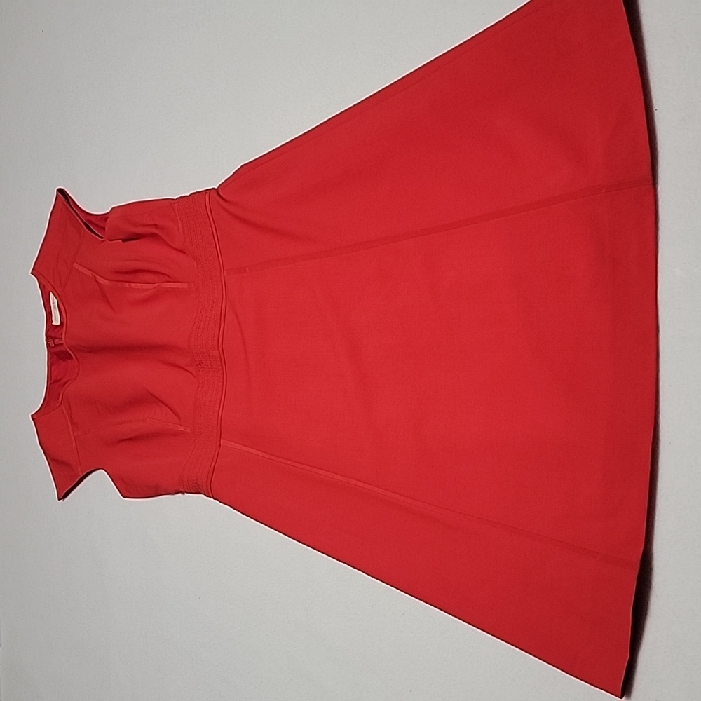 Tory Burch Red Sleeveless Sheath Lined Wool Silk Blend A Line Dress Size 4
